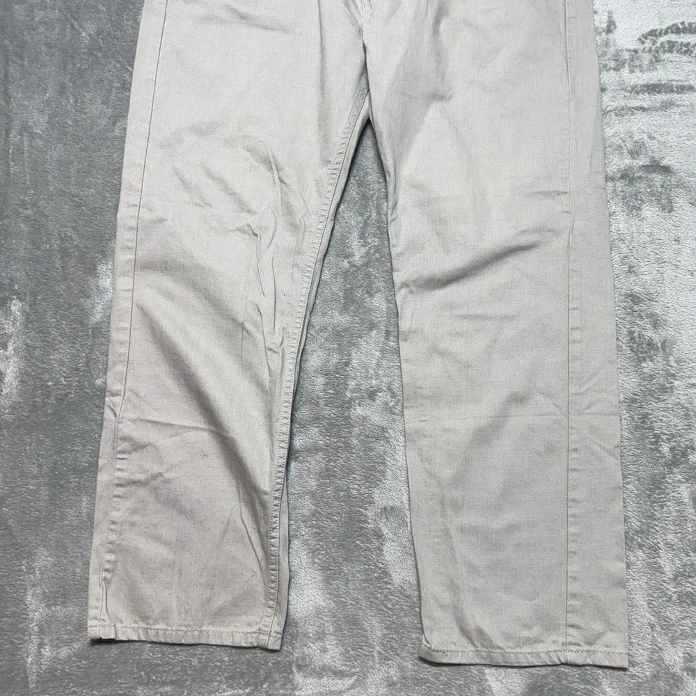 Levi's 505 Regular Fit Jeans 40x30 Khaki Tan Straight Leg Mens Denim Pants